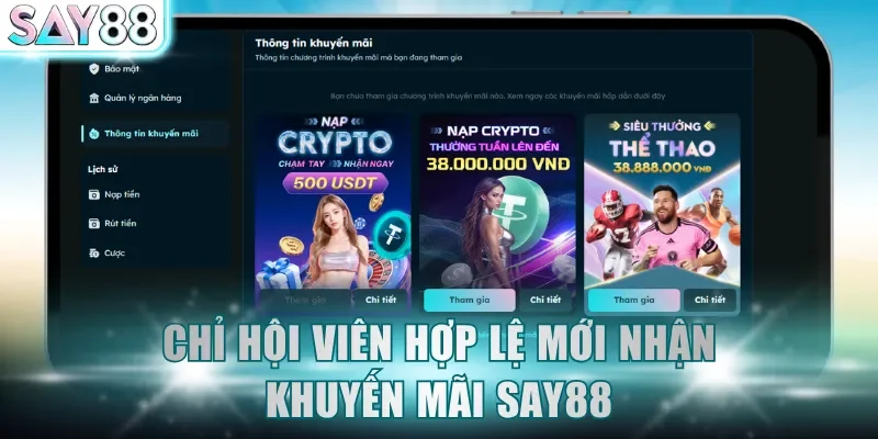 Chỉ hội viên mới được nhận khuyến mãi nạp đầu