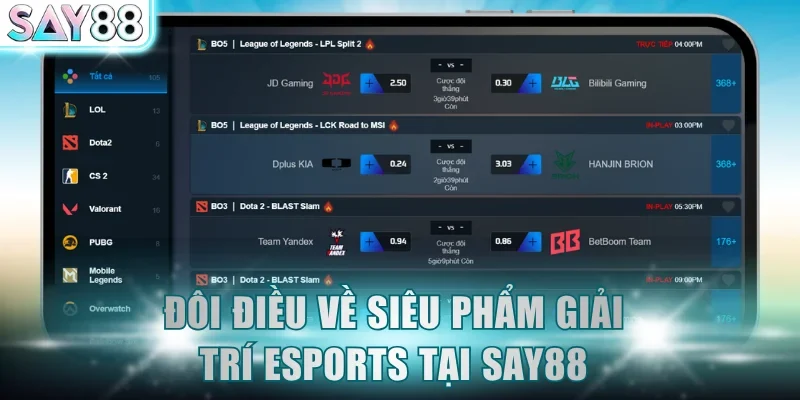 Đôi điều về siêu phẩm giải trí ESports tại SAY88