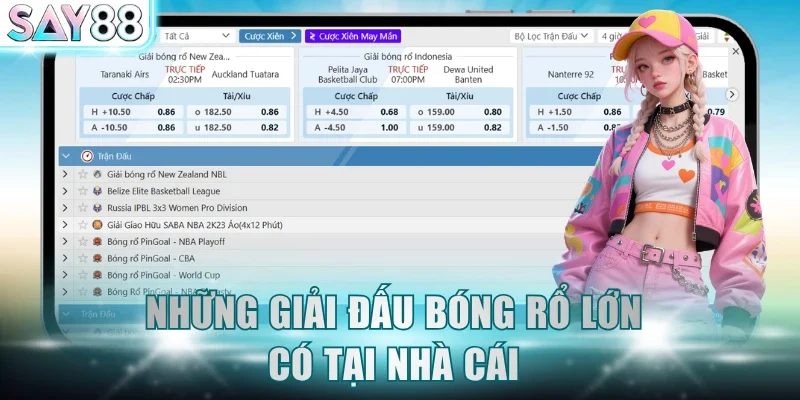 Những giải đấu bóng rổ lớn có tại nhà cái
