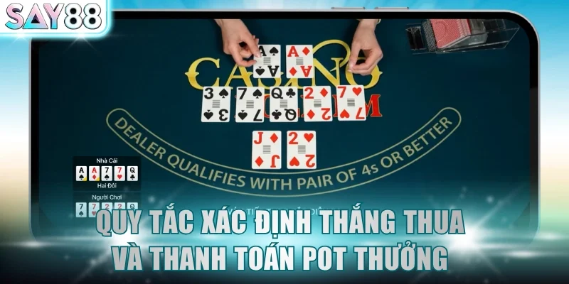 Quy tắc xác định thắng thua và thanh toán pot thưởng